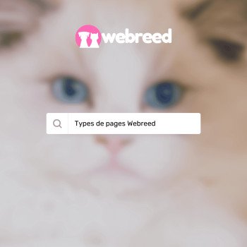 Les différents types de pages dans Webreed